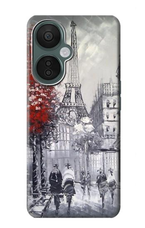 S1295 Eiffel Painting of Paris Case Cover Custodia per OnePlus Nord CE 3 Lite, Nord N30 5G