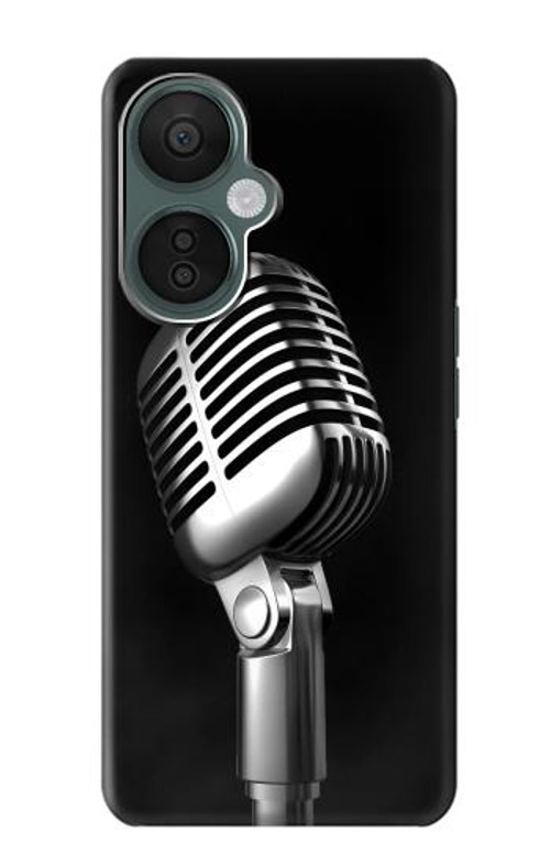 S1672 Retro Microphone Jazz Music Case Cover Custodia per OnePlus Nord CE 3 Lite, Nord N30 5G