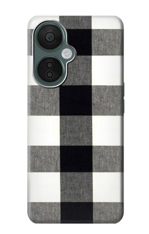 S2842 Black and White Buffalo Check Pattern Case Cover Custodia per OnePlus Nord CE 3 Lite, Nord N30 5G