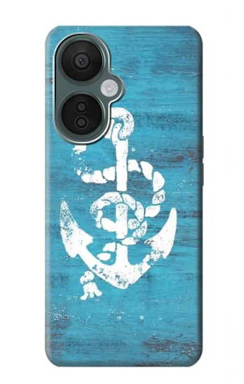 S3053 Marine Anchor Blue Case Cover Custodia per OnePlus Nord CE 3 Lite, Nord N30 5G