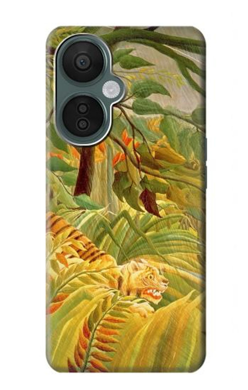 S3344 Henri Rousseau Tiger in a Tropical Storm Case Cover Custodia per OnePlus Nord CE 3 Lite, Nord N30 5G