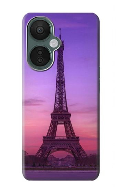 S3447 Eiffel Paris Sunset Case Cover Custodia per OnePlus Nord CE 3 Lite, Nord N30 5G