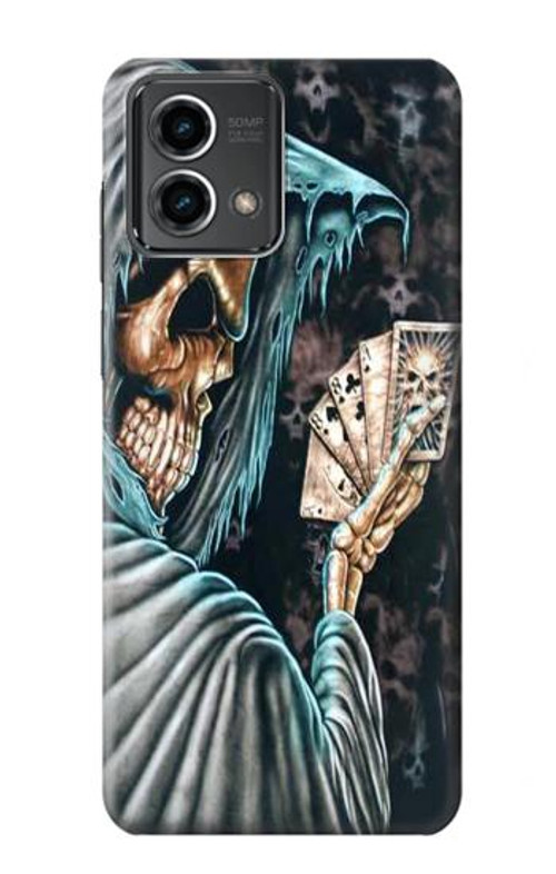 S0748 Grim Reaper Death Poker Case Cover Custodia per Motorola Moto G Stylus 5G (2023)