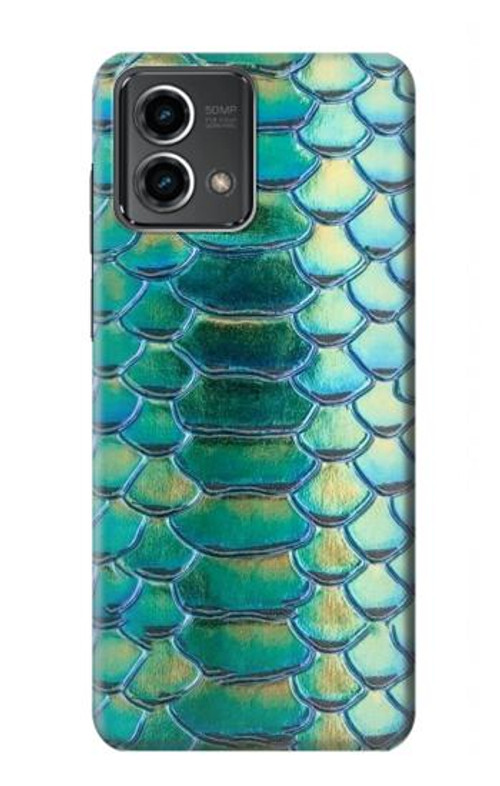 S3414 Green Snake Scale Graphic Print Case Cover Custodia per Motorola Moto G Stylus 5G (2023)