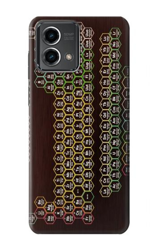 S3544 Neon Honeycomb Periodic Table Case Cover Custodia per Motorola Moto G Stylus 5G (2023)