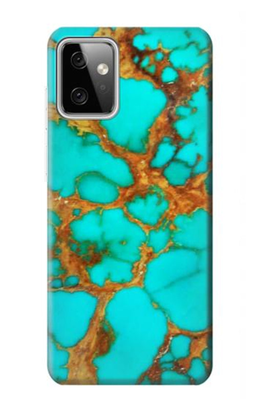 S2688 Aqua Copper Turquoise Gemstone Graphic Case Cover Custodia per Motorola Moto G Power (2023) 5G