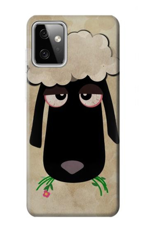 S2826 Cute Cartoon Unsleep Black Sheep Case Cover Custodia per Motorola Moto G Power (2023) 5G