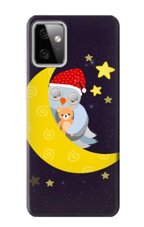 S2849 Cute Sleepy Owl Moon Night Case Cover Custodia per Motorola Moto G Power (2023) 5G