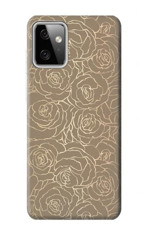 S3466 Gold Rose Pattern Case Cover Custodia per Motorola Moto G Power (2023) 5G