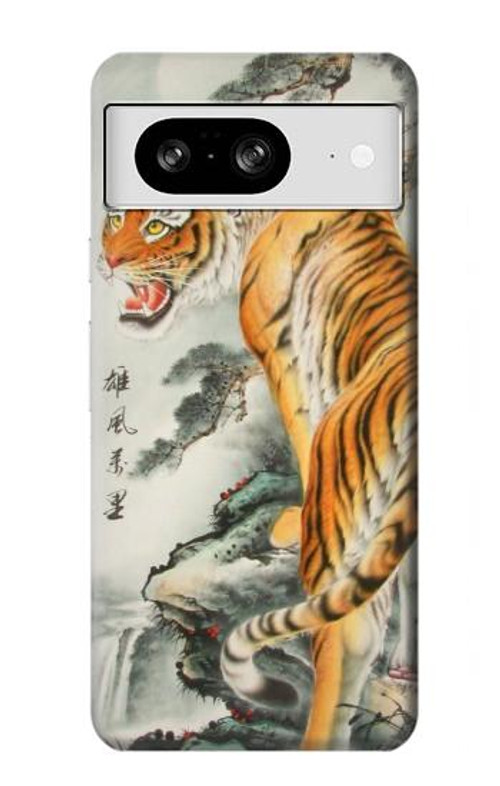 S1934 Chinese Tiger Painting Case Cover Custodia per Google Pixel 8