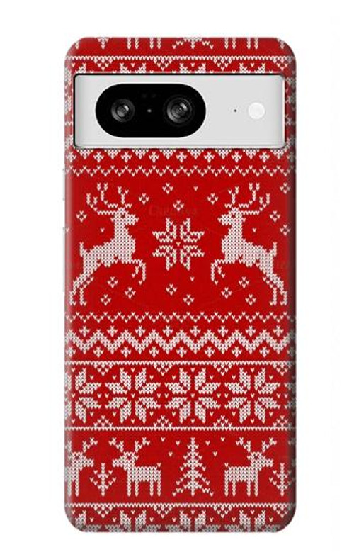 S2835 Christmas Reindeer Knitted Pattern Case Cover Custodia per Google Pixel 8