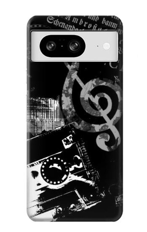 S3197 Music Cassette Note Case Cover Custodia per Google Pixel 8