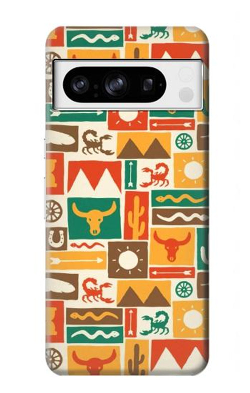 S1873 Western Pattern Case Cover Custodia per Google Pixel 8 pro