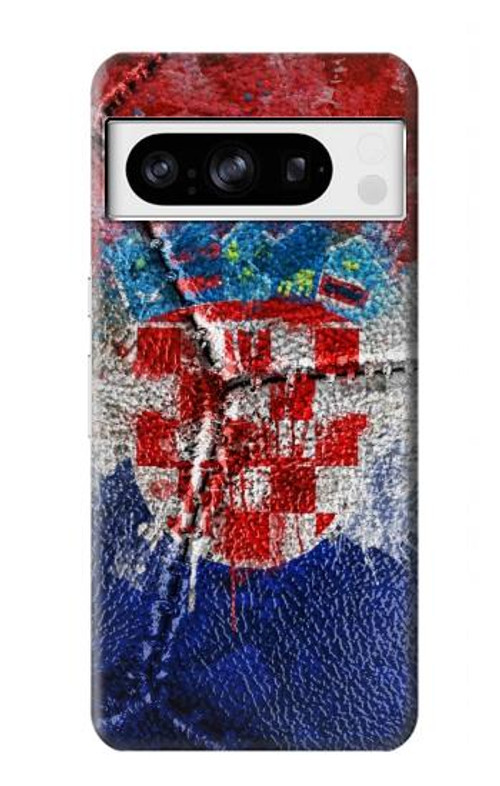 S3313 Croatia Flag Vintage Football Graphic Case Cover Custodia per Google Pixel 8 pro