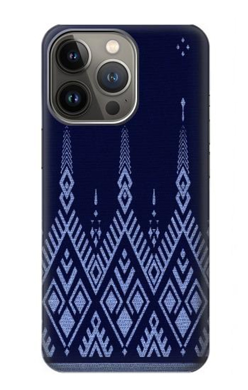 S3950 Textile Thai Blue Pattern Case Cover Custodia per iPhone 13