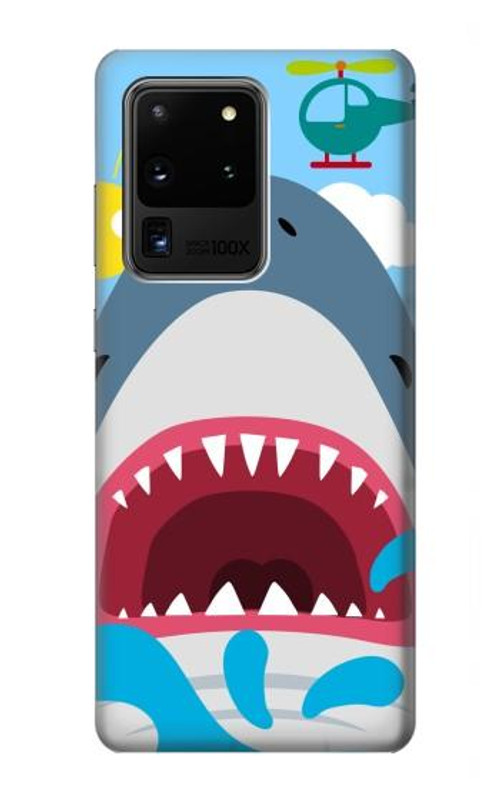 S3947 Shark Helicopter Cartoon Case Cover Custodia per Samsung Galaxy S20 Ultra