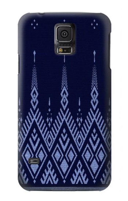 S3950 Textile Thai Blue Pattern Case Cover Custodia per Samsung Galaxy S5