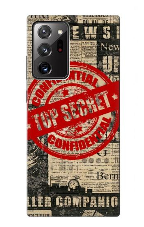 S3937 Text Top Secret Art Vintage Case Cover Custodia per Samsung Galaxy Note 20 Ultra, Ultra 5G