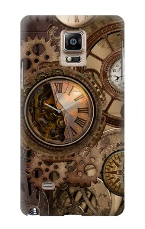 S3927 Compass Clock Gage Steampunk Case Cover Custodia per Samsung Galaxy Note 4