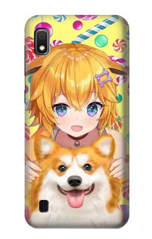 S3918 Baby Corgi Dog Corgi Girl Candy Case Cover Custodia per Samsung Galaxy A10