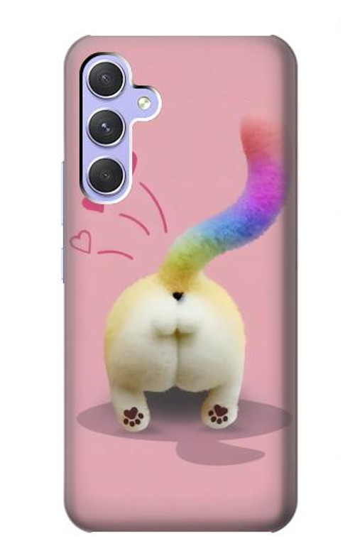 S3923 Cat Bottom Rainbow Tail Case Cover Custodia per Samsung Galaxy A54 5G