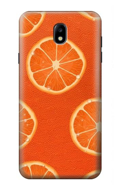 S3946 Seamless Orange Pattern Case Cover Custodia per Samsung Galaxy J7 (2018), J7 Aero, J7 Top, J7 Aura, J7 Crown, J7 Refine, J7 Eon, J7 V 2nd Gen, J7 Star