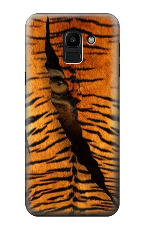 S3951 Tiger Eye Tear Marks Case Cover Custodia per Samsung Galaxy J6 (2018)