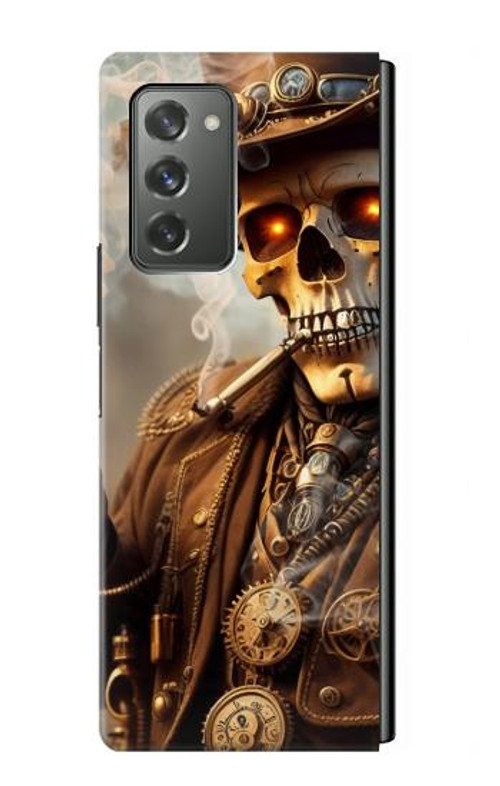 S3949 Steampunk Skull Smoking Case Cover Custodia per Samsung Galaxy Z Fold2 5G