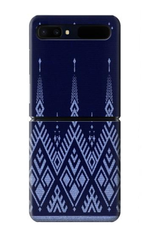 S3950 Textile Thai Blue Pattern Case Cover Custodia per Samsung Galaxy Z Flip 5G