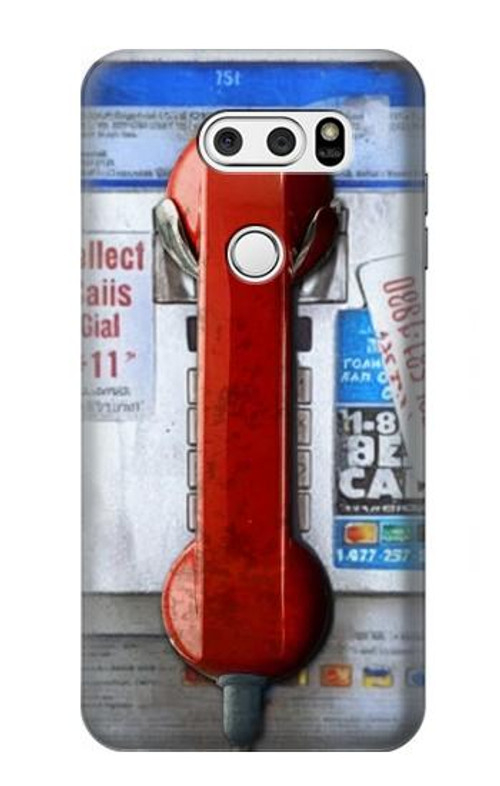 S3925 Collage Vintage Pay Phone Case Cover Custodia per LG V30, LG V30 Plus, LG V30S ThinQ, LG V35, LG V35 ThinQ