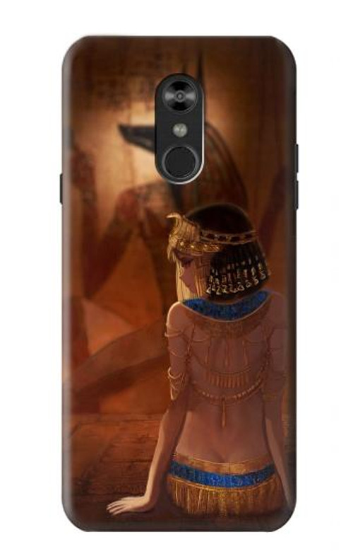 S3919 Egyptian Queen Cleopatra Anubis Case Cover Custodia per LG Q Stylo 4, LG Q Stylus