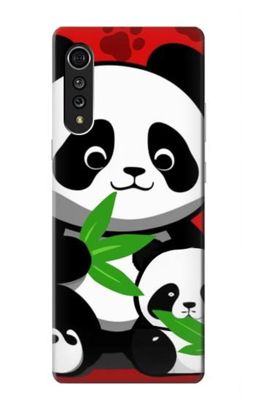 S3929 Cute Panda Eating Bamboo Case Cover Custodia per LG Velvet