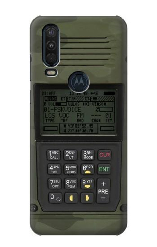 S3959 Military Radio Graphic Print Case Cover Custodia per Motorola One Action (Moto P40 Power)