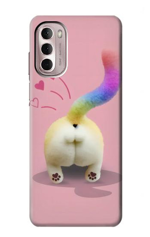 S3923 Cat Bottom Rainbow Tail Case Cover Custodia per Motorola Moto G Stylus 4G (2022)