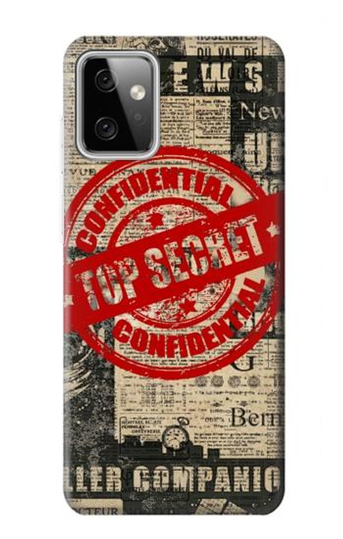 S3937 Text Top Secret Art Vintage Case Cover Custodia per Motorola Moto G Power (2023) 5G