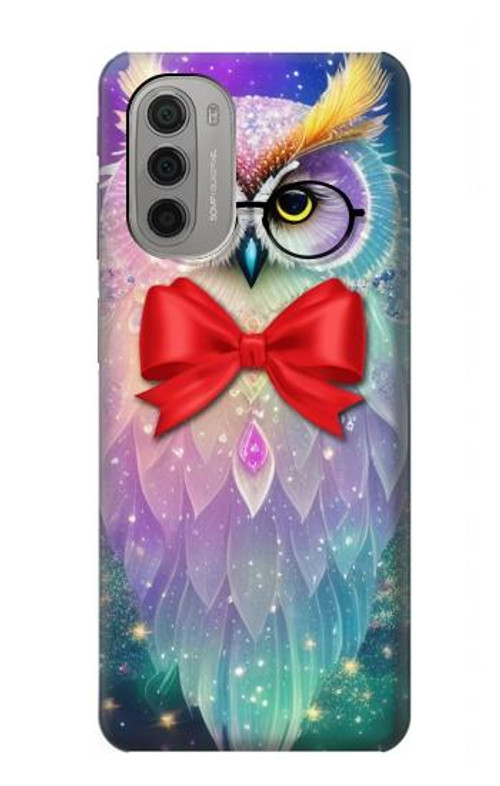 S3934 Fantasy Nerd Owl Case Cover Custodia per Motorola Moto G51 5G