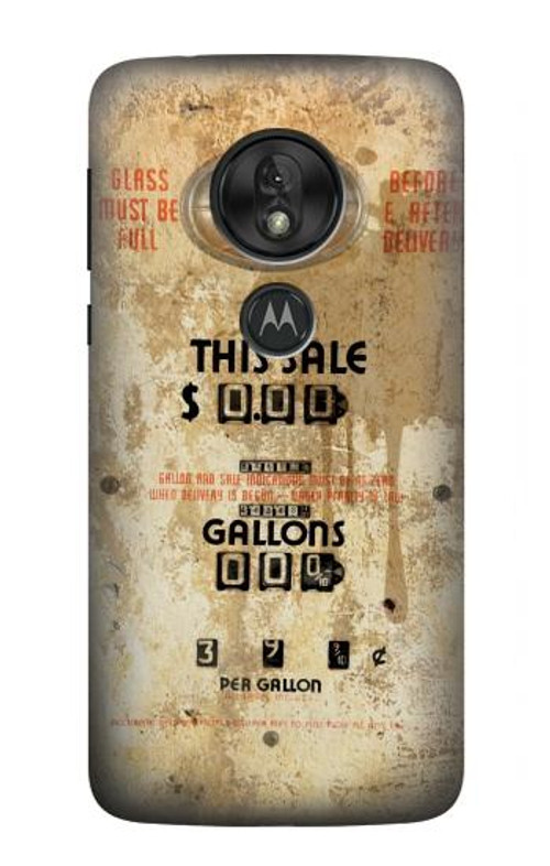 S3954 Vintage Gas Pump Case Cover Custodia per Motorola Moto G7 Play