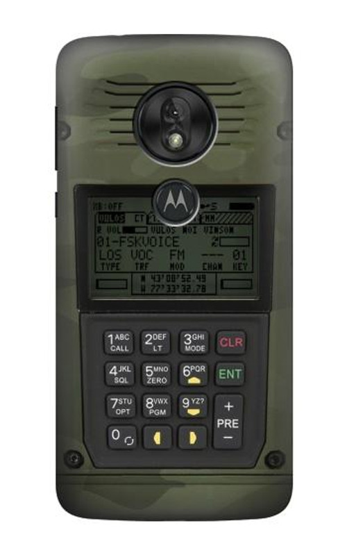 S3959 Military Radio Graphic Print Case Cover Custodia per Motorola Moto G7 Power