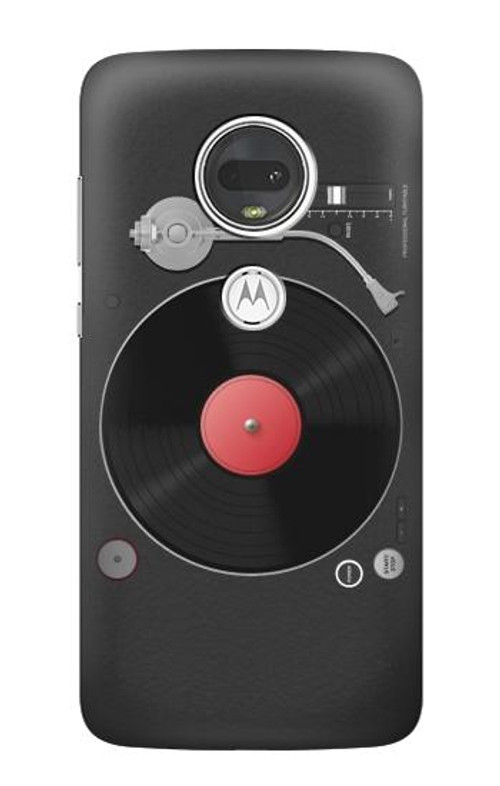 S3952 Turntable Vinyl Record Player Graphic Case Cover Custodia per Motorola Moto G7, Moto G7 Plus