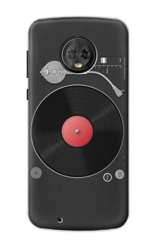 S3952 Turntable Vinyl Record Player Graphic Case Cover Custodia per Motorola Moto G6