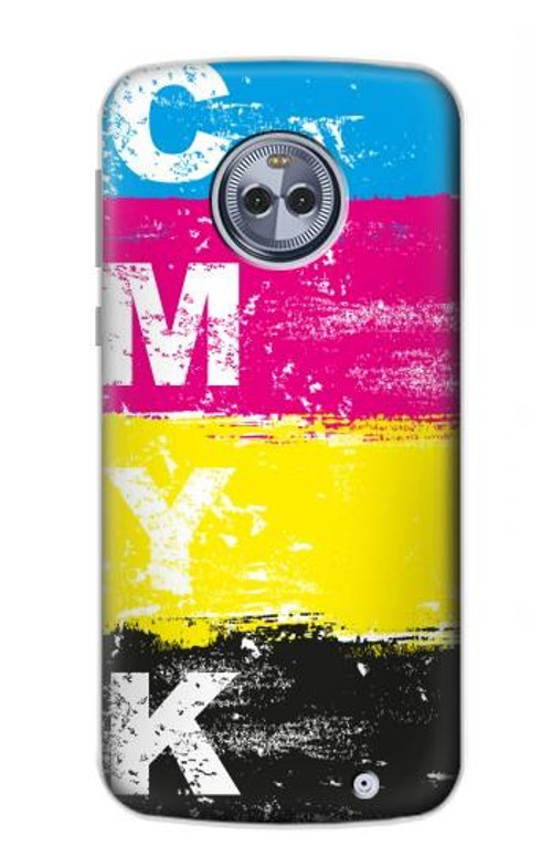 S3930 Cyan Magenta Yellow Key Case Cover Custodia per Motorola Moto X4