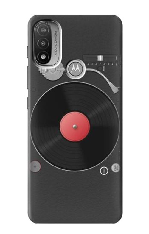 S3952 Turntable Vinyl Record Player Graphic Case Cover Custodia per Motorola Moto E20,E30,E40