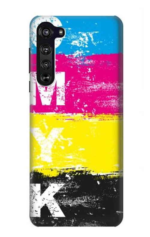 S3930 Cyan Magenta Yellow Key Case Cover Custodia per Motorola Edge