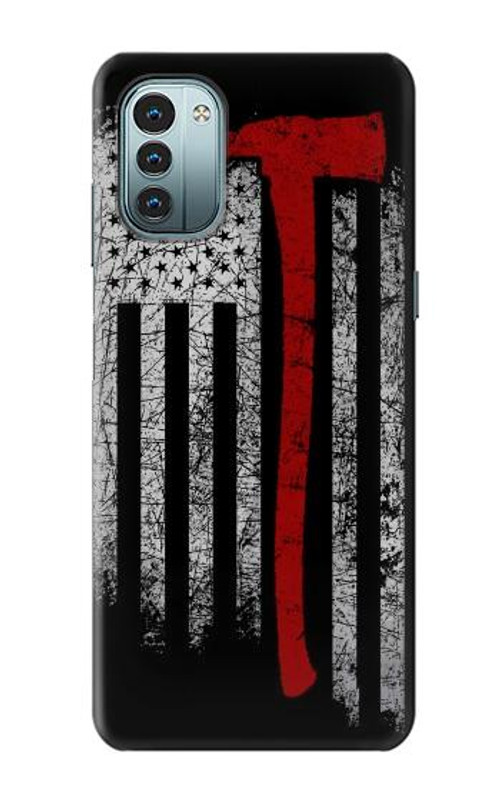 S3958 Firefighter Axe Flag Case Cover Custodia per Nokia G11, G21