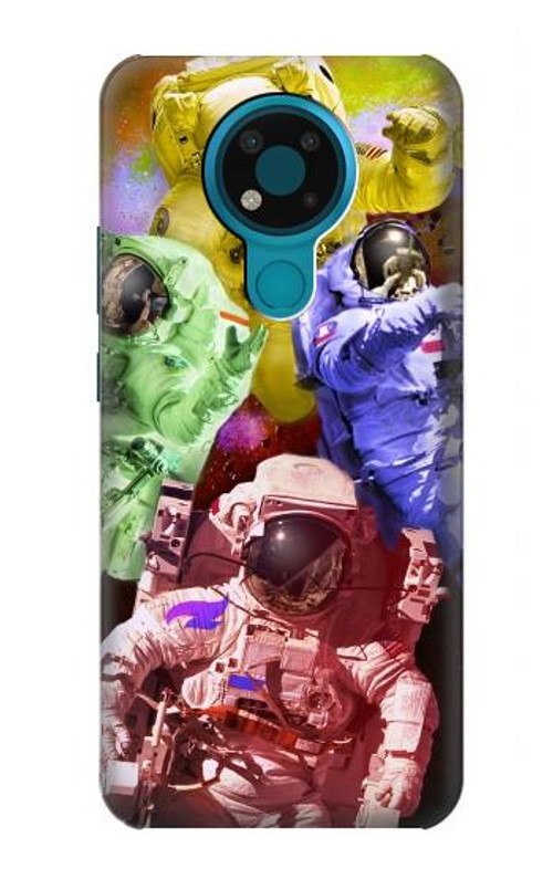 S3914 Colorful Nebula Astronaut Suit Galaxy Case Cover Custodia per Nokia 3.4