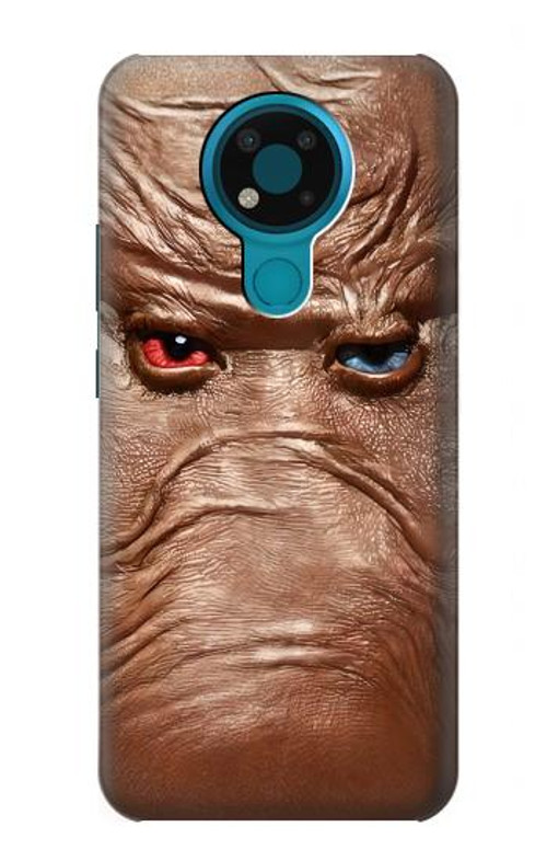 S3940 Leather Mad Face Graphic Paint Case Cover Custodia per Nokia 3.4