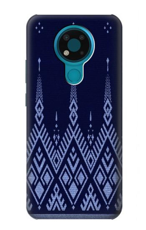 S3950 Textile Thai Blue Pattern Case Cover Custodia per Nokia 3.4