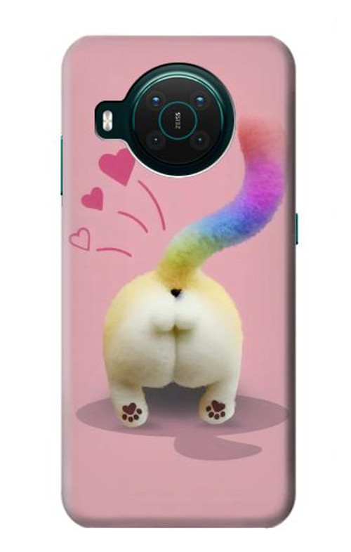 S3923 Cat Bottom Rainbow Tail Case Cover Custodia per Nokia X10