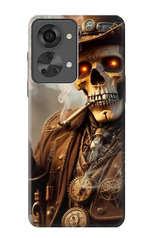 S3949 Steampunk Skull Smoking Case Cover Custodia per OnePlus Nord 2T