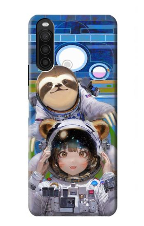 S3915 Raccoon Girl Baby Sloth Astronaut Suit Case Cover Custodia per Sony Xperia 10 III